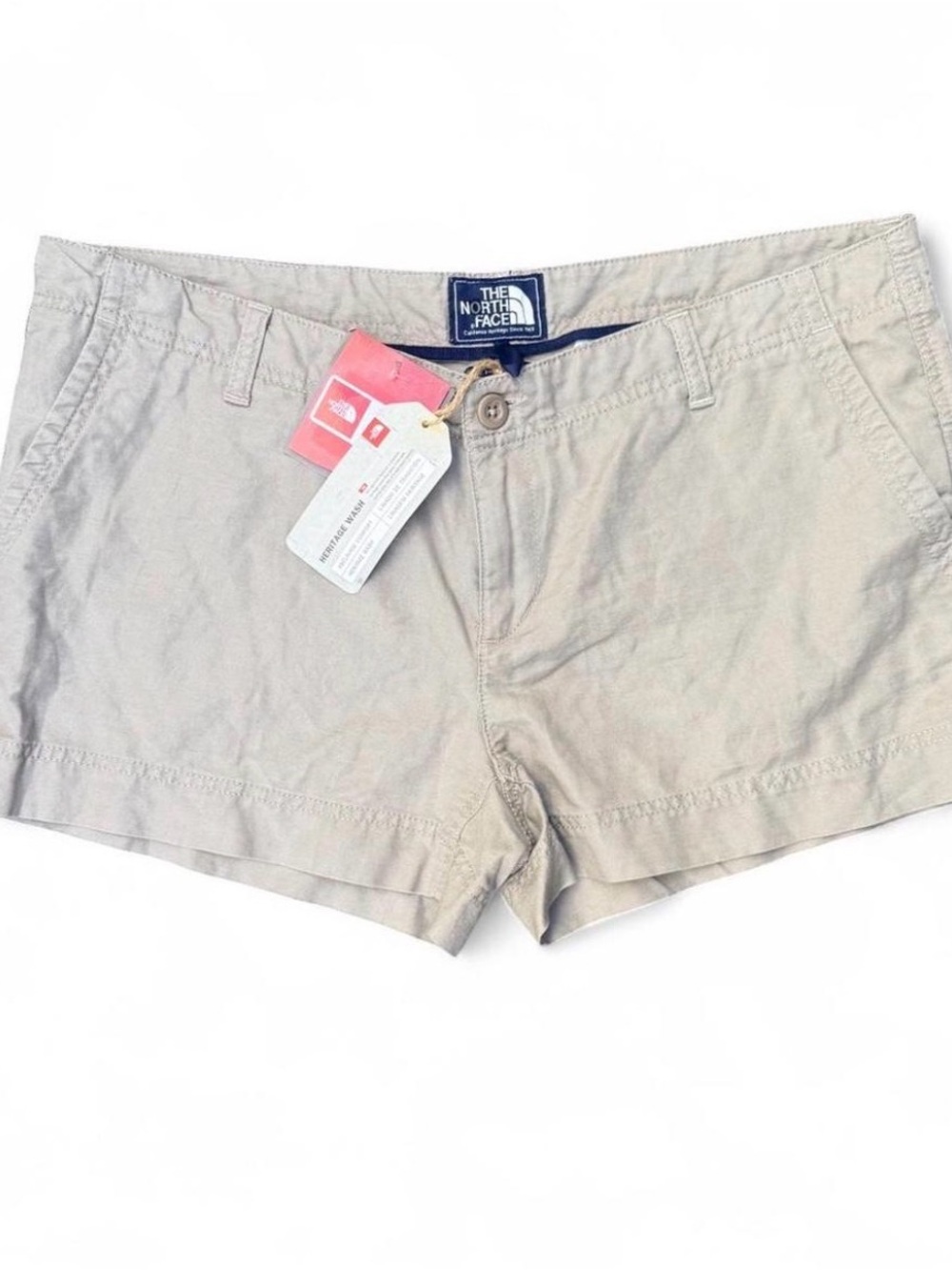 The North Face NWT Women's Maywood Linen Cotton tan shorts pockets Sz 12 outdoor